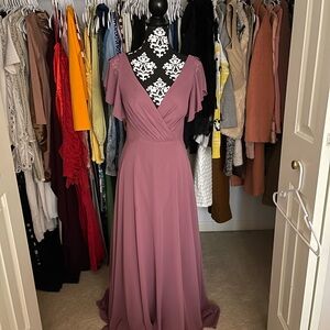 Chic Mauve Maxi Dress